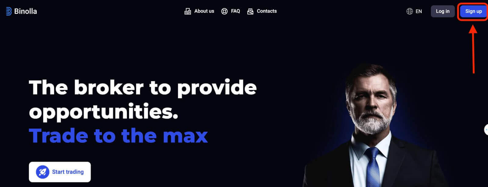 הרשמה של Binolla: כיצד לרשום ולפתוח חשבון מסחר